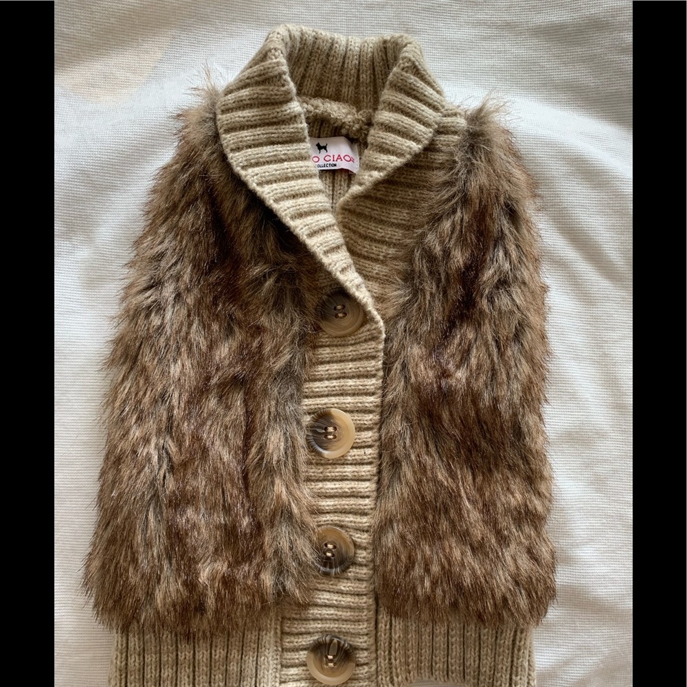 Ciao Ciao pet collection dog vest faux fur size S